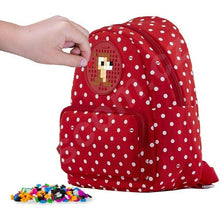 Încarcă imaginea în vizualizatorul Galerie, Pixie - Rucsac rosu cu buline roz