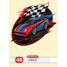 Încarcă imaginea în vizualizatorul Galerie, Caiet Herlitz, motiv cars, A5, 48 file, patratele, colturi rotunjite
