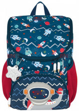 Încarcă imaginea în vizualizatorul Galerie, Ghiozdan baieti Mini ergonomic neechipat Little Travelers Bob the Astronaut Tiger