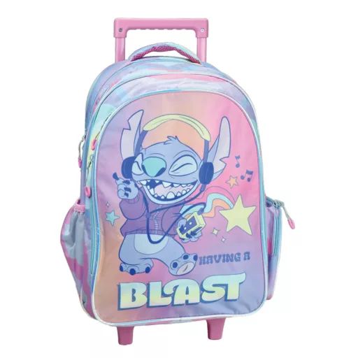Ghiozdan scolar cu role Disney Lilo si Stitch, Star Dog Blast, 46 cm