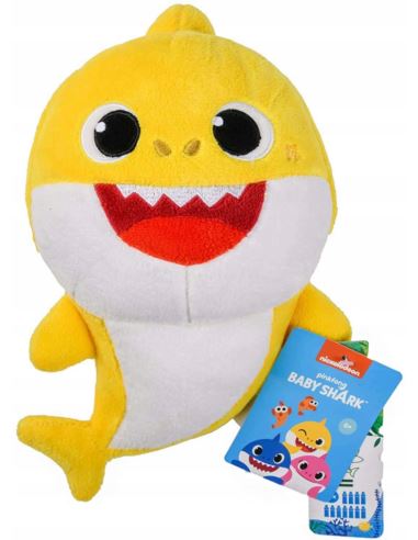 Eco plush Baby Shark 15 cm-Galben