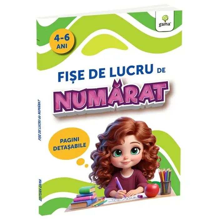 Fise de Lucru GAMA De Numarat 4-6 Ani, ilustratii color, pagini detasabile