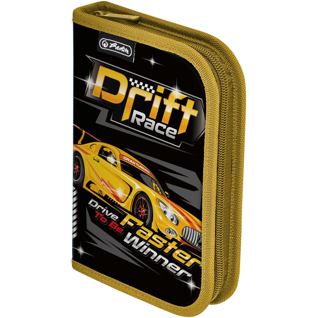 Penar Herlitz echipat, 34 Piese, cu 2 clape, dimensiune 13,5 X 19,5 X 3,5 Cm, Motiv Drift