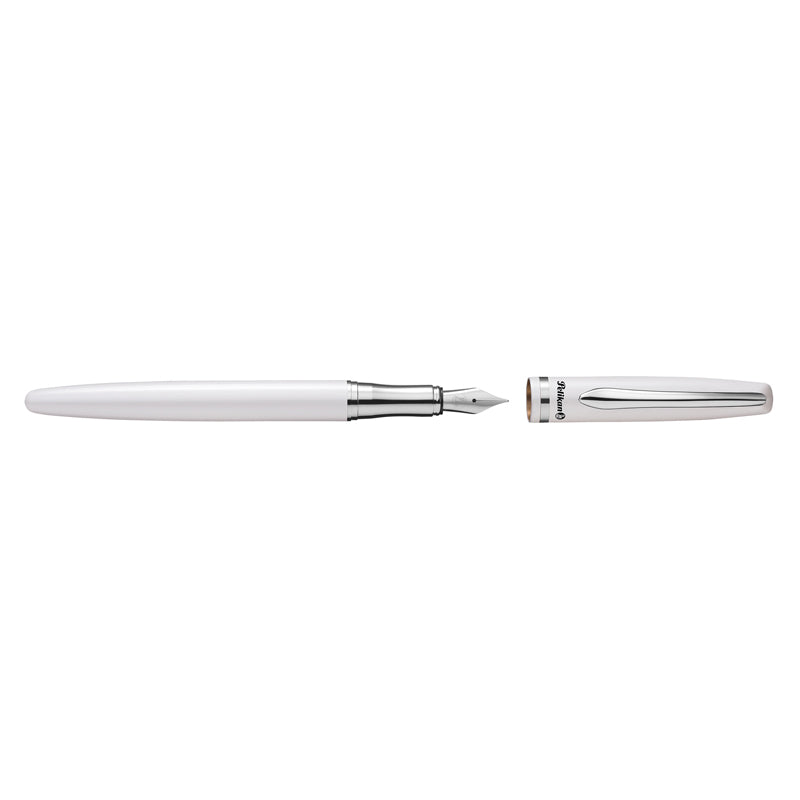 Stilou Pelikan Jazz Elegance, penita M, cu doua patroane, alb