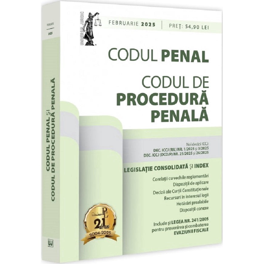 Codul Penal Si Codul De Procedura Penala Februarie 2025 - Dan Lupascu