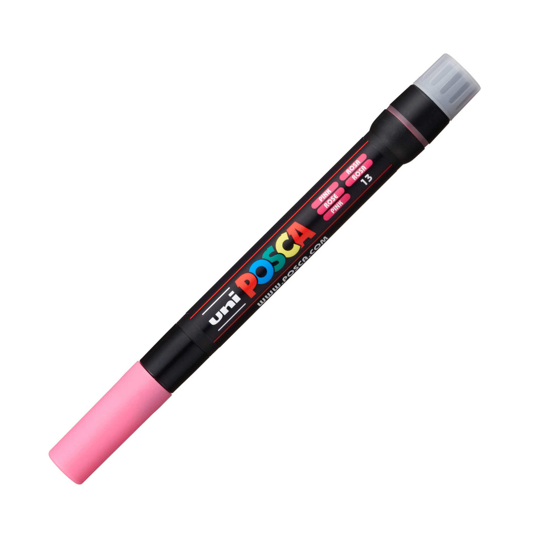 Marker pensula UNI Posca Brush PCF-350, roz