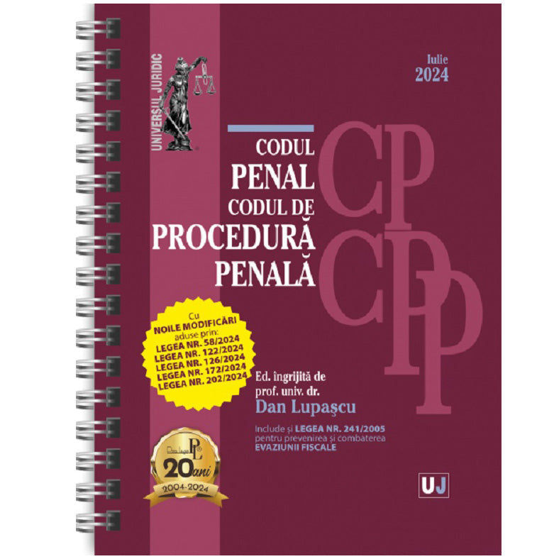 Codul penal si codul de procedura penala iulie 2024. Editie spiralata, Lupascu Dan