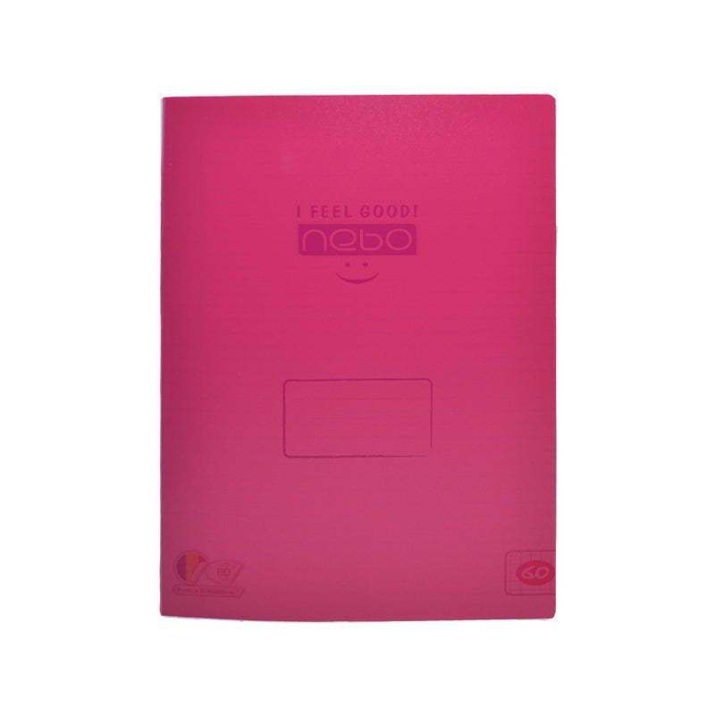 Caiet romana NEBO , A4 , 60 file , Premium , Coperta polipropilena , I feel good , Roz , Robentoys