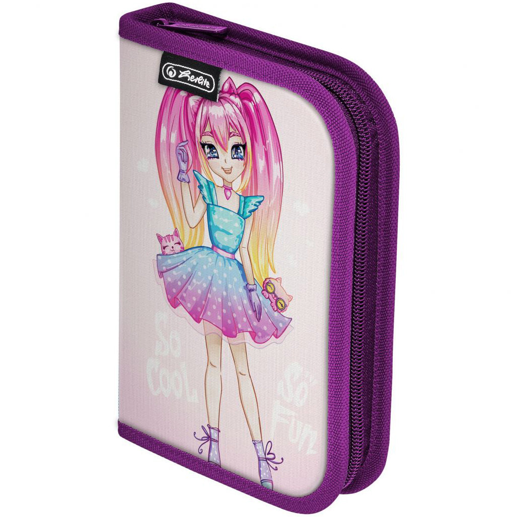 Penar Herlitz neechipat, cu 2 clape, dimensiune 13,5 X 19,5 X 3 Cm, Fun Princes