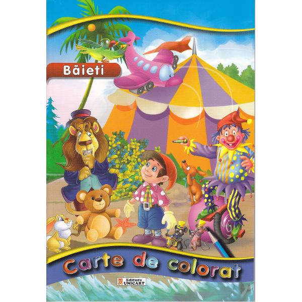 Baieti - carte de colorat