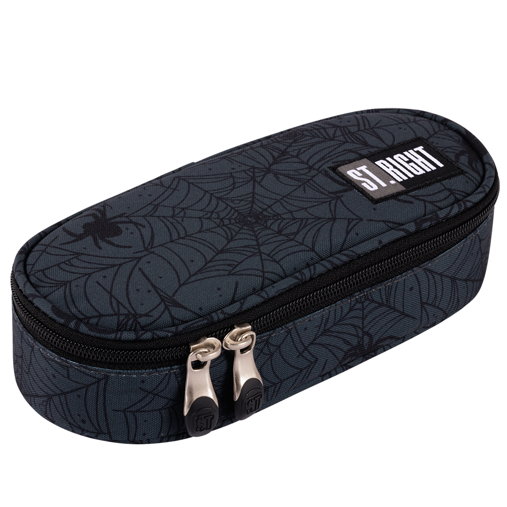 Penar borseta 1 compartiment, 1 extensie, oval, Majewski, Colectia Spider Web 2024, PC-01, 20.5x9.5x5 cm