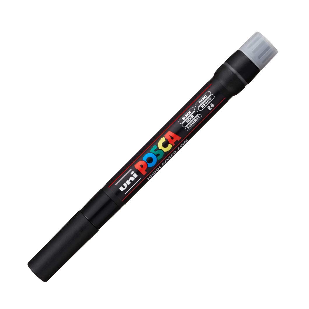 Marker pensula UNI Posca Brush PCF-350, negru