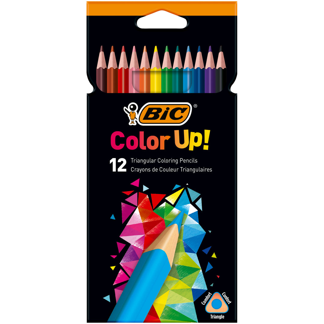 Creioane colorate BIC Intensity, mina ultra-rezistenta, pachet 12 bucati
