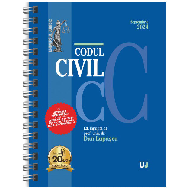 Codul civil: septembrie 2024 (editie spiralata), Lupascu Dan