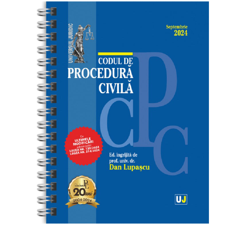 Codul de procedura civila septembrie 2024 (editie spiralata), Lupascu Dan