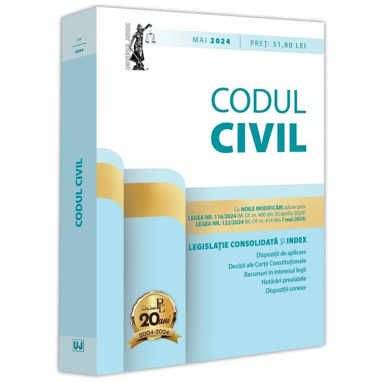 Codul civil. Editie tiparita pe hartie alba, mai 2024, Dan Lupascu