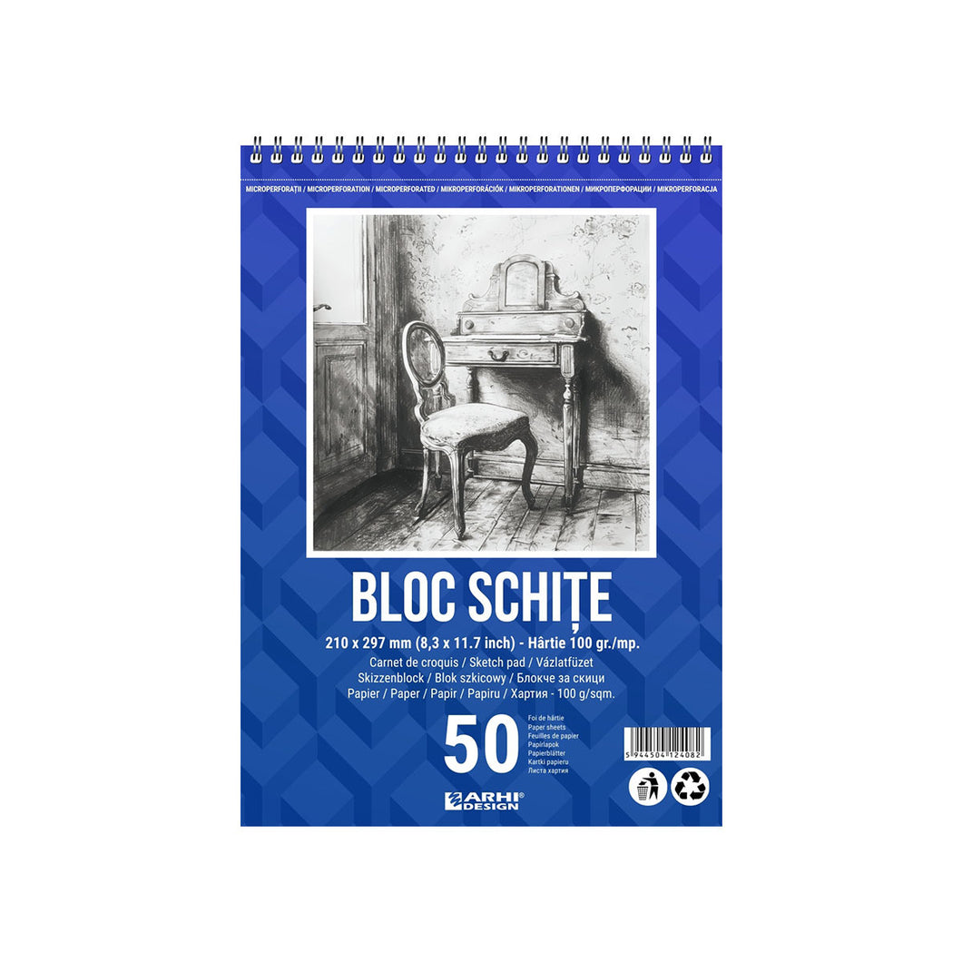 Bloc schite A4 microperforat 50 file