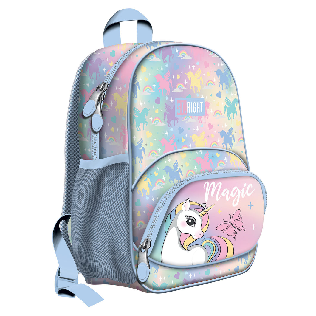 Ghiozdanel Gradinita si Excursii, St.Right, Colectia - Magic Unicorn BP70, 32x22x11.5cm