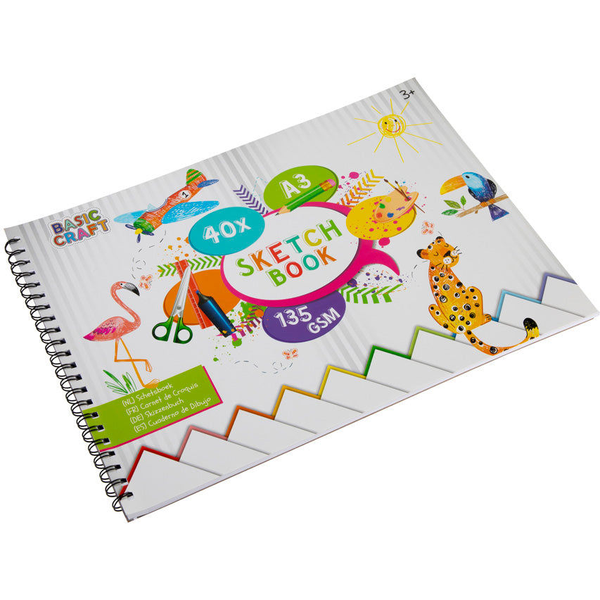 Caiet schite, Craft, cu spira, hartie 135 g/mp, format A3