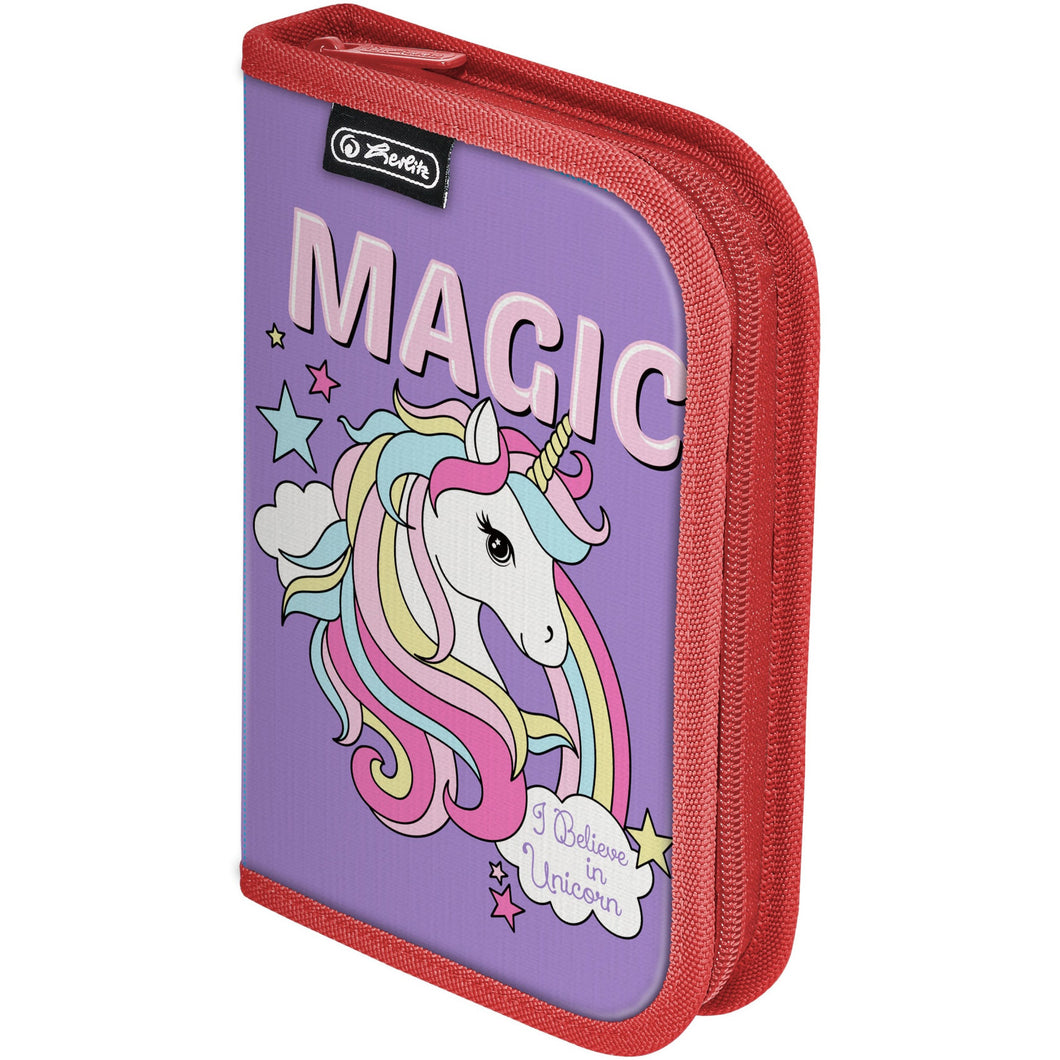 Penar Herlitz echipat, 34 Piese, cu 2 clape, dimensiune 13,5 X 19,5 X 3,5 Cm, Motiv Magic