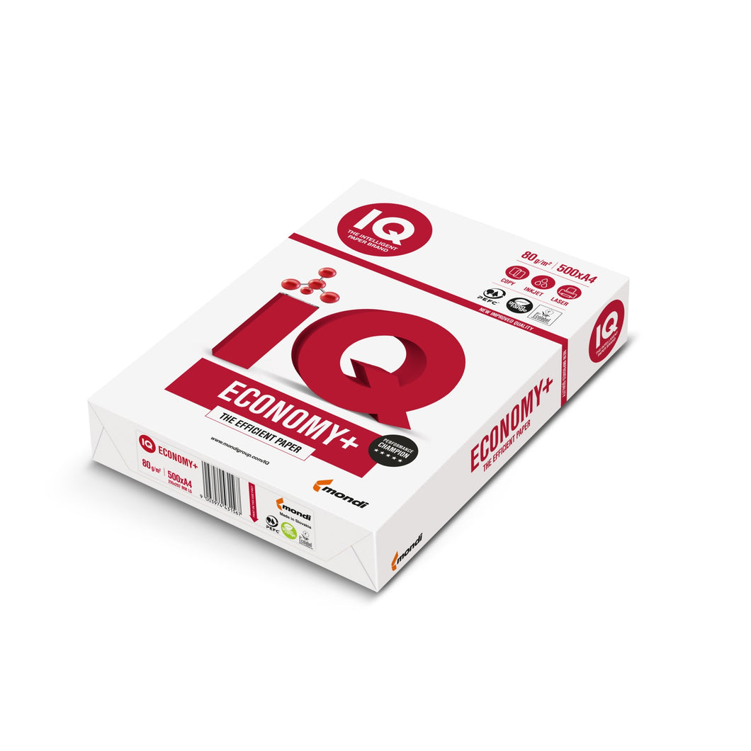 Hartie copiator IQ Economy Plus, A4, 80g/mp, 500 coli/top