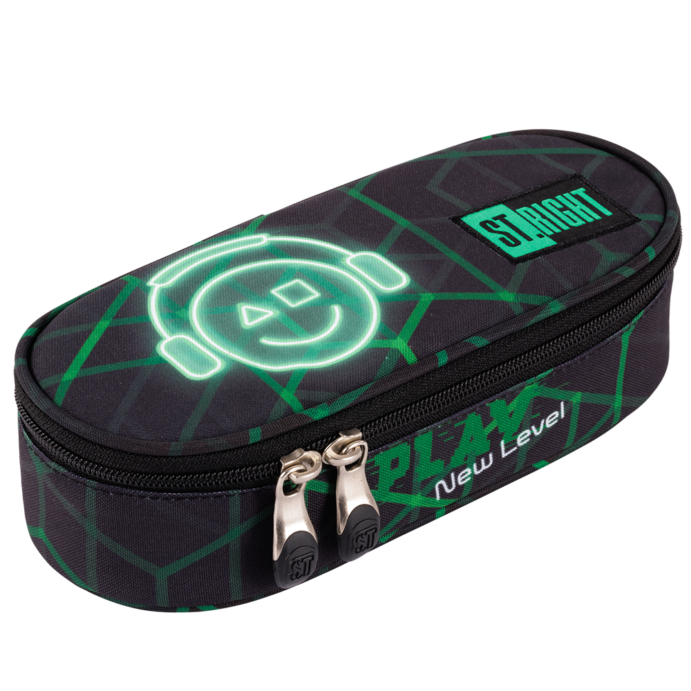 Penar borseta 1 compartiment, 1 extensie, oval, Majewski, Colectia Play New Level 2024, PC-01, 20.5x9.5x5 cm