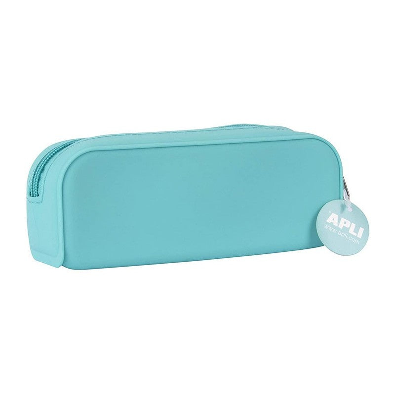 Penar borseta 1 fermoar, Apli, colectia Nordik, silicon albastru pastel, 18.5x7x5 cm