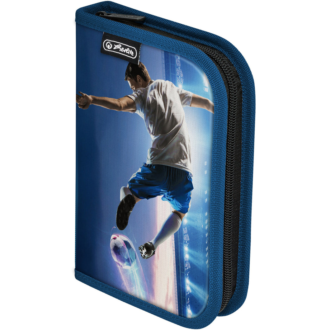 Penar Herlitz neechipat, cu 2 clape, dimensiune 13,5 X 19,5 X 3 Cm, Motiv Fotbal
