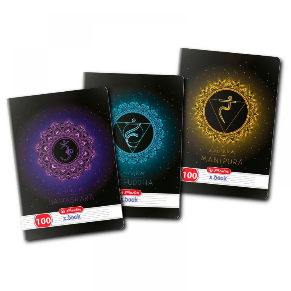 Caiet A4, 100file, Herlitz Chakra, dictando
