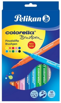 Carioca colorella super brush set 10 culori varf tip pensula Pelikan