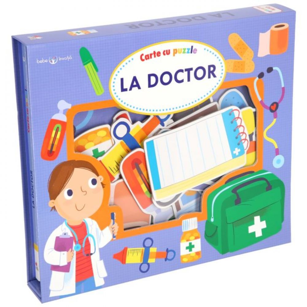 Carte cu puzzle. La doctor, Bebe invata
