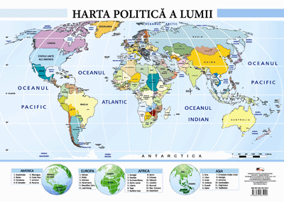 Harta Politica a Lumii - Plansa A2