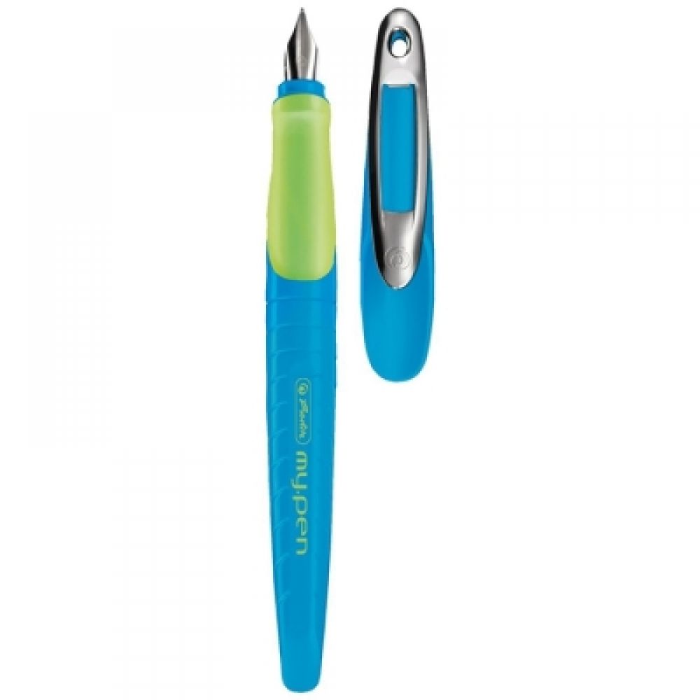 Stilou My.Pen, penita M, albastru/neon Herlitz