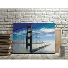 Încarcă imaginea în vizualizatorul Galerie, Set pictura pe numere Pod San Francisco 1182, panza bumbac pe rama lemn 40x50
