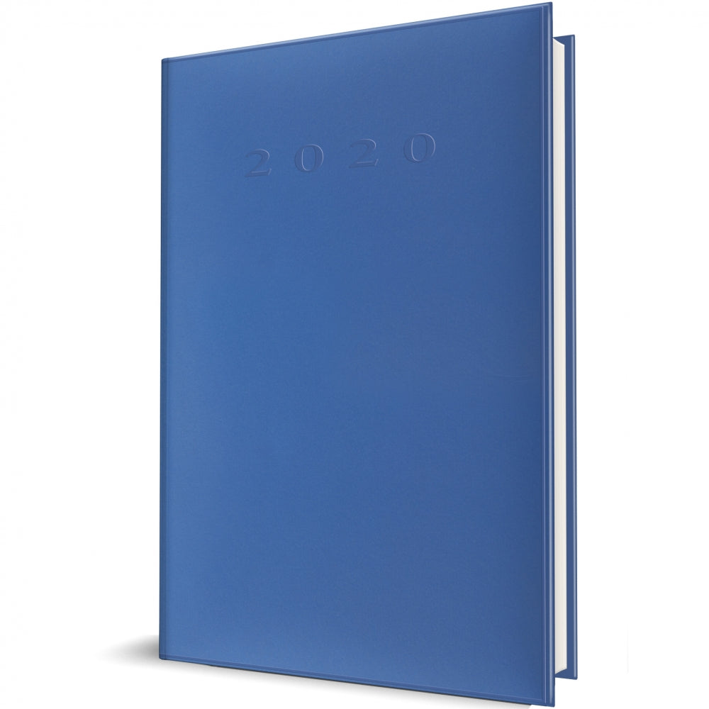 Agenda Herlitz, datata 2020, limba Romana, A5 352 pagini, coperta buretata, culoare albastru deschis