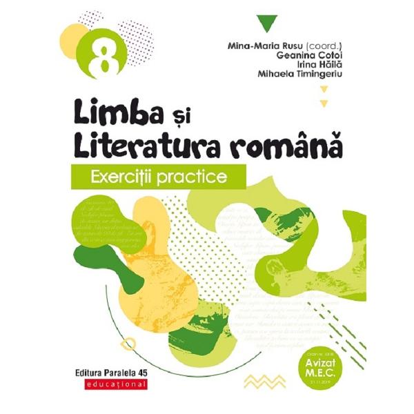 Exercitii practice de limba si literatura romana - Clasa 8 - Mina-Maria Rusu