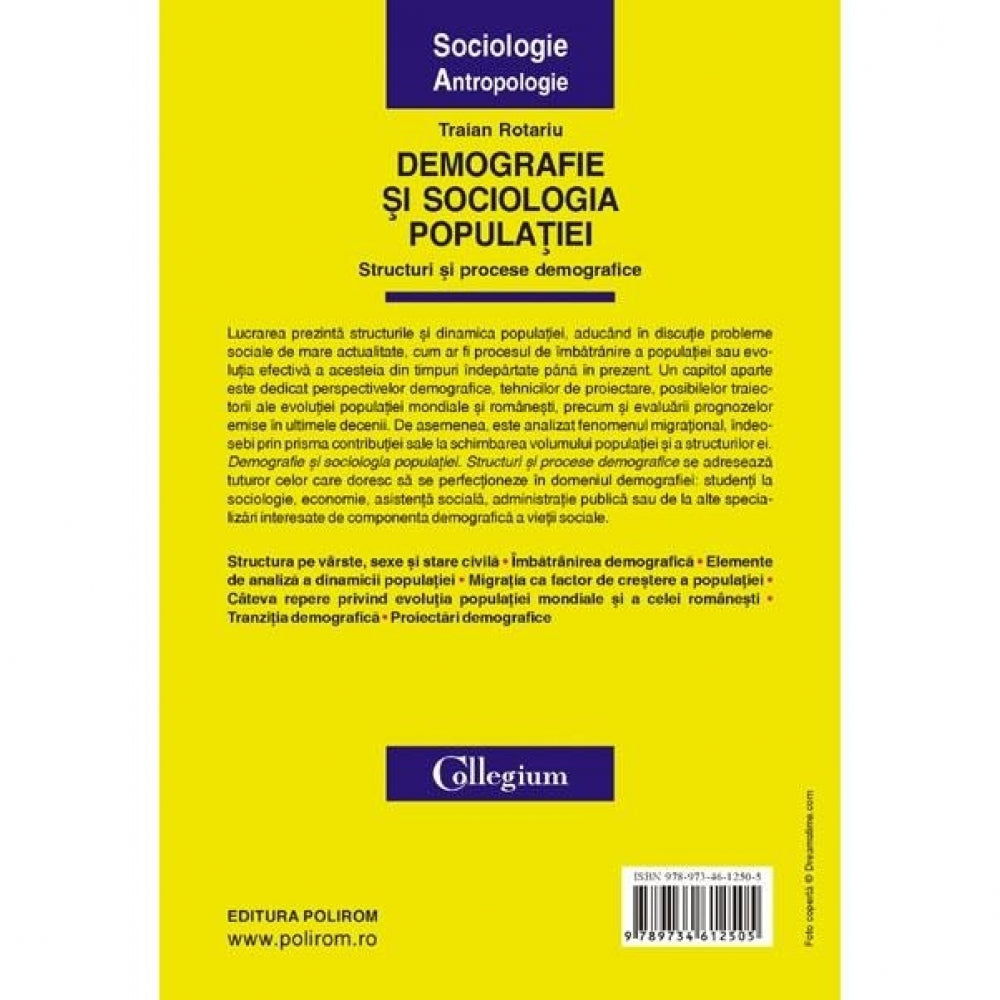 Demografie si sociologia populatiei. Structuri - Traian Rotariu