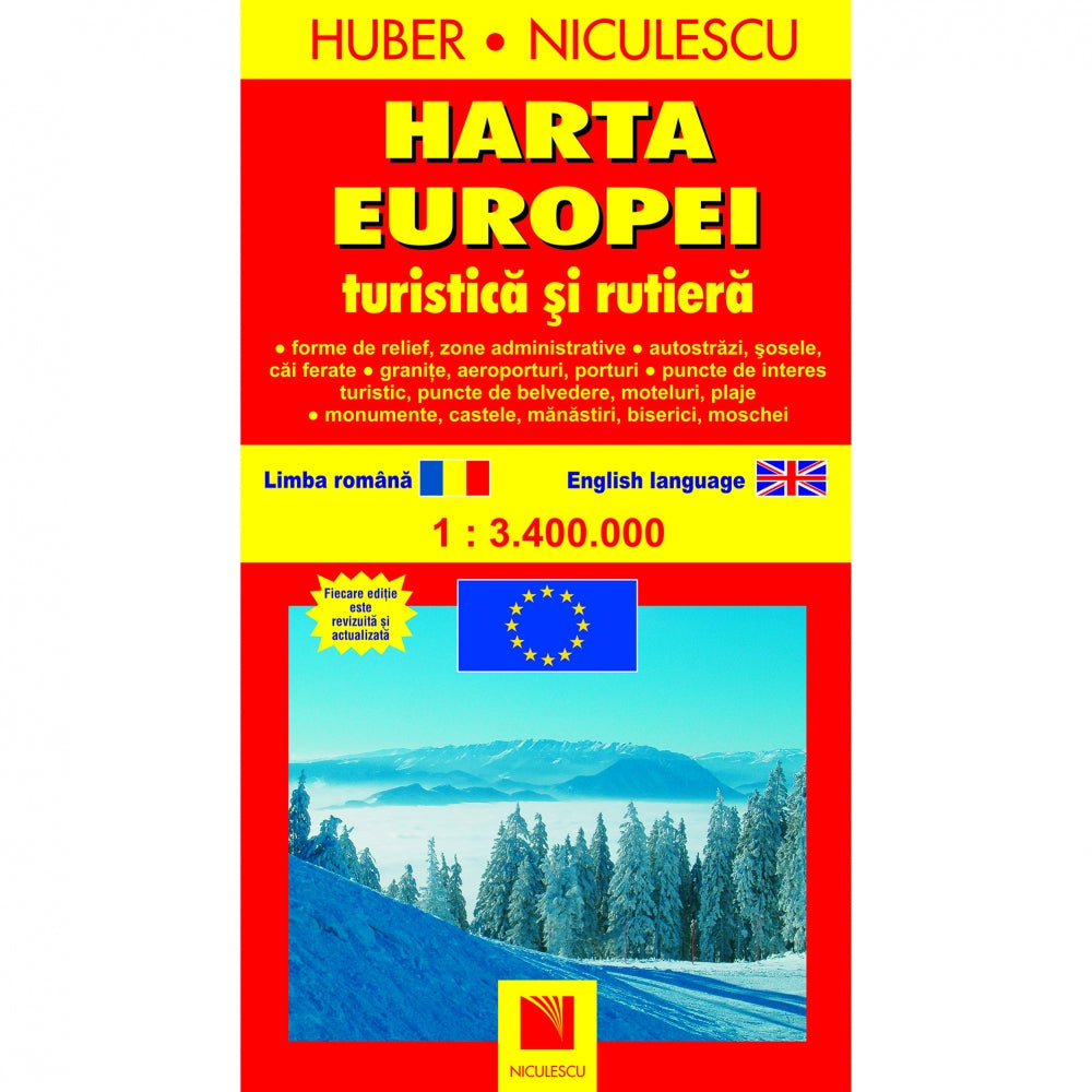 Europa. Harta turistica si rutiera - Huber Kartographie