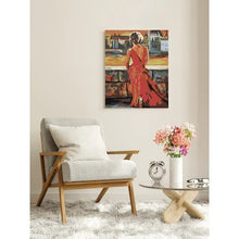 Încarcă imaginea în vizualizatorul Galerie, Set pictura pe numere Lady in red 1198, panza bumbac pe rama lemn 40x60
