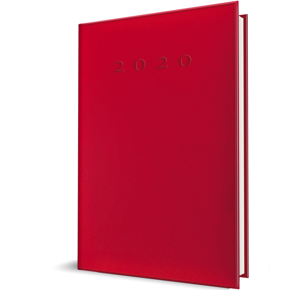 Agenda Herlitz, datata 2020, limba Romana, A5, 352 pagini, coperta buretata, culoare rosu
