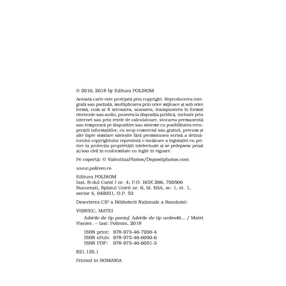 Iubirile de tip pantof. Iubirile de tip umbrela ... - Matei Visniec