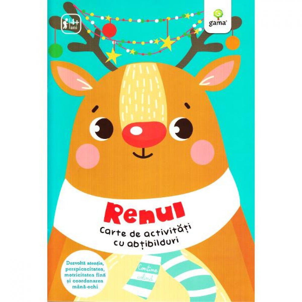 Renul.Carte de activitati cu abtibilduri/ Activitatile mele de Craciun