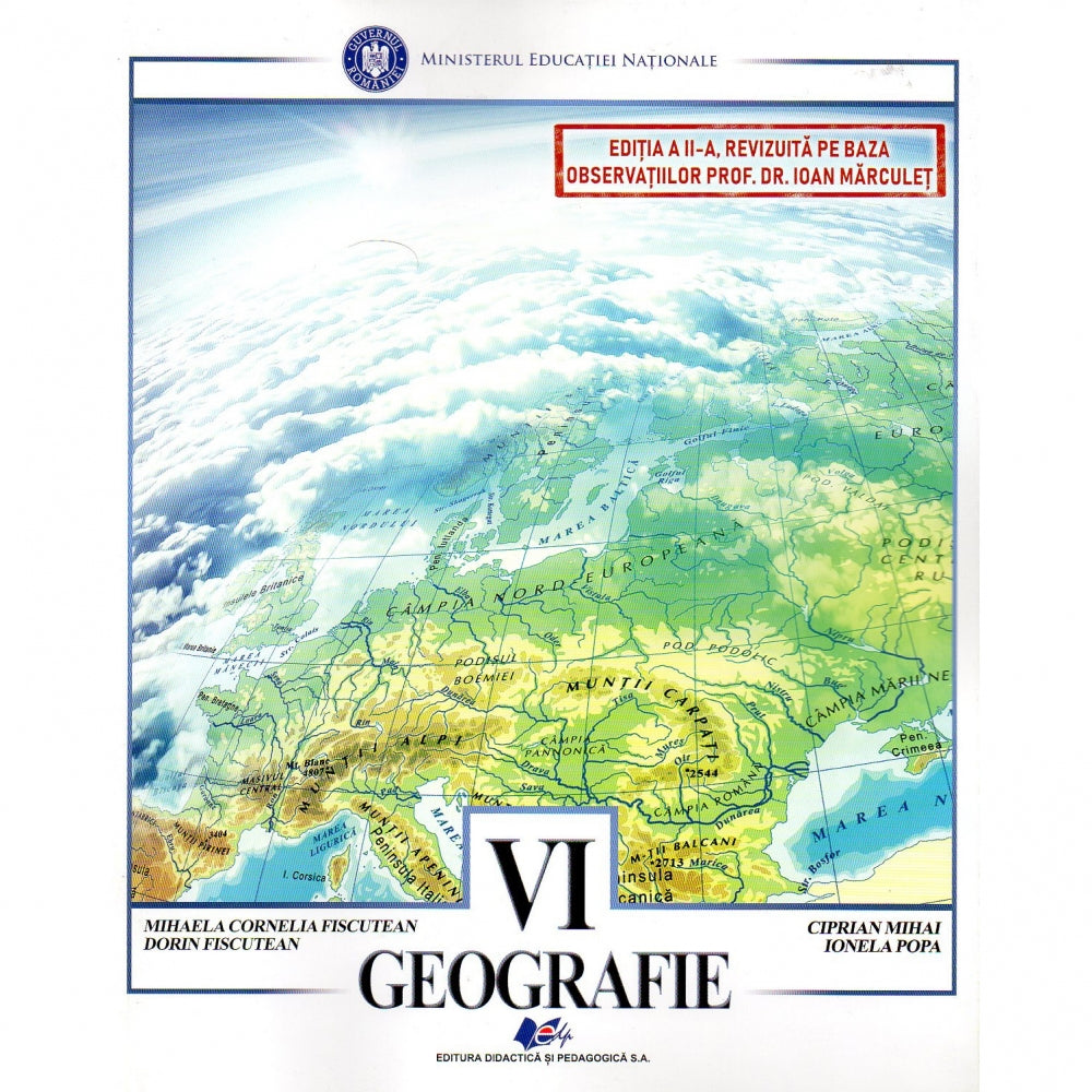 Geografie manual pentru clasa a VI-a, autor Dorin Fiscutean, autor Dorin Fiscutean