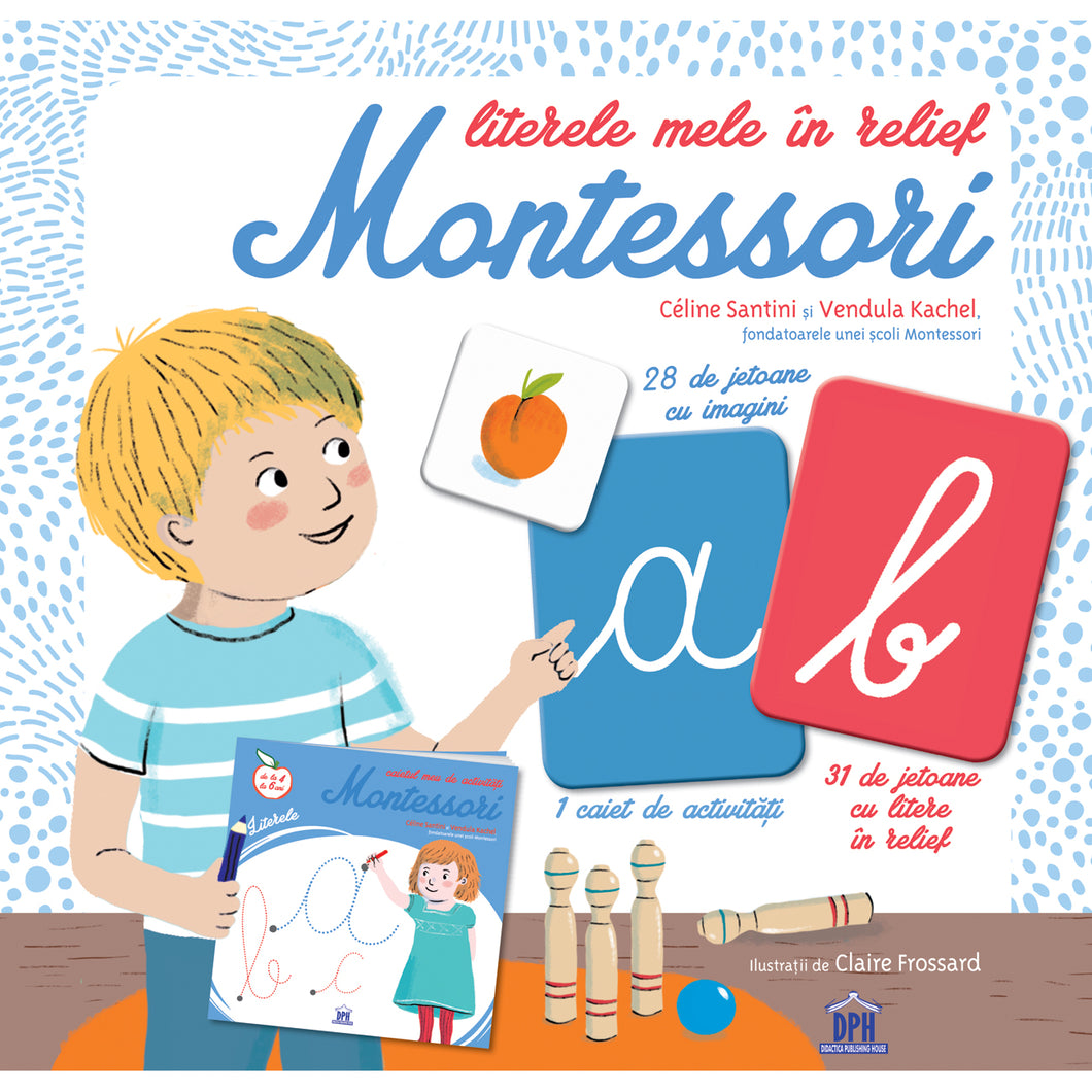 Literele mele in relief Montessori, Celine Santini