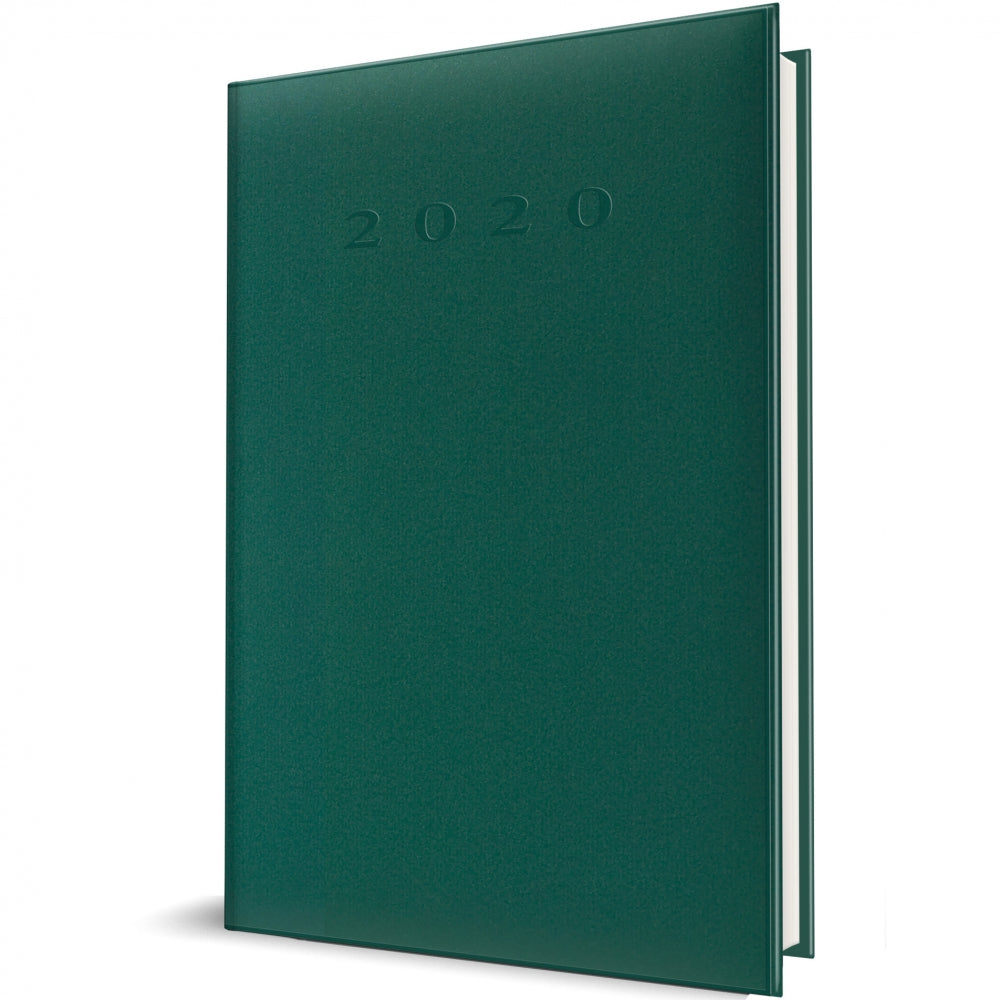 Agenda Herlitz, datata 2020, limba Romana, A5 352 pagini, coperta buretata, culoare verde smarald