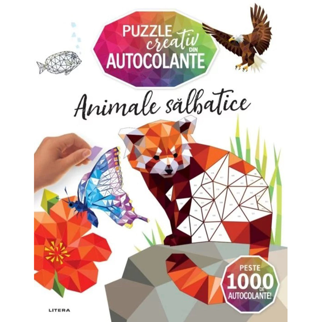 Puzzle creativ din autocolante. Animale salbatice