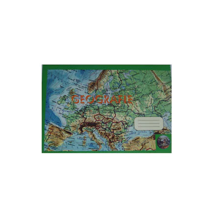 Caiet Geografie, 24 File, Foi Dictando+Veline, Format A4, Coperta Policromie cu Design Atractiv, Dimensiune 210x297 mm