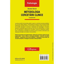 Încarcă imaginea în vizualizatorul Galerie, Metodologia cercetarii clinice. Fundamente - Daniel David
