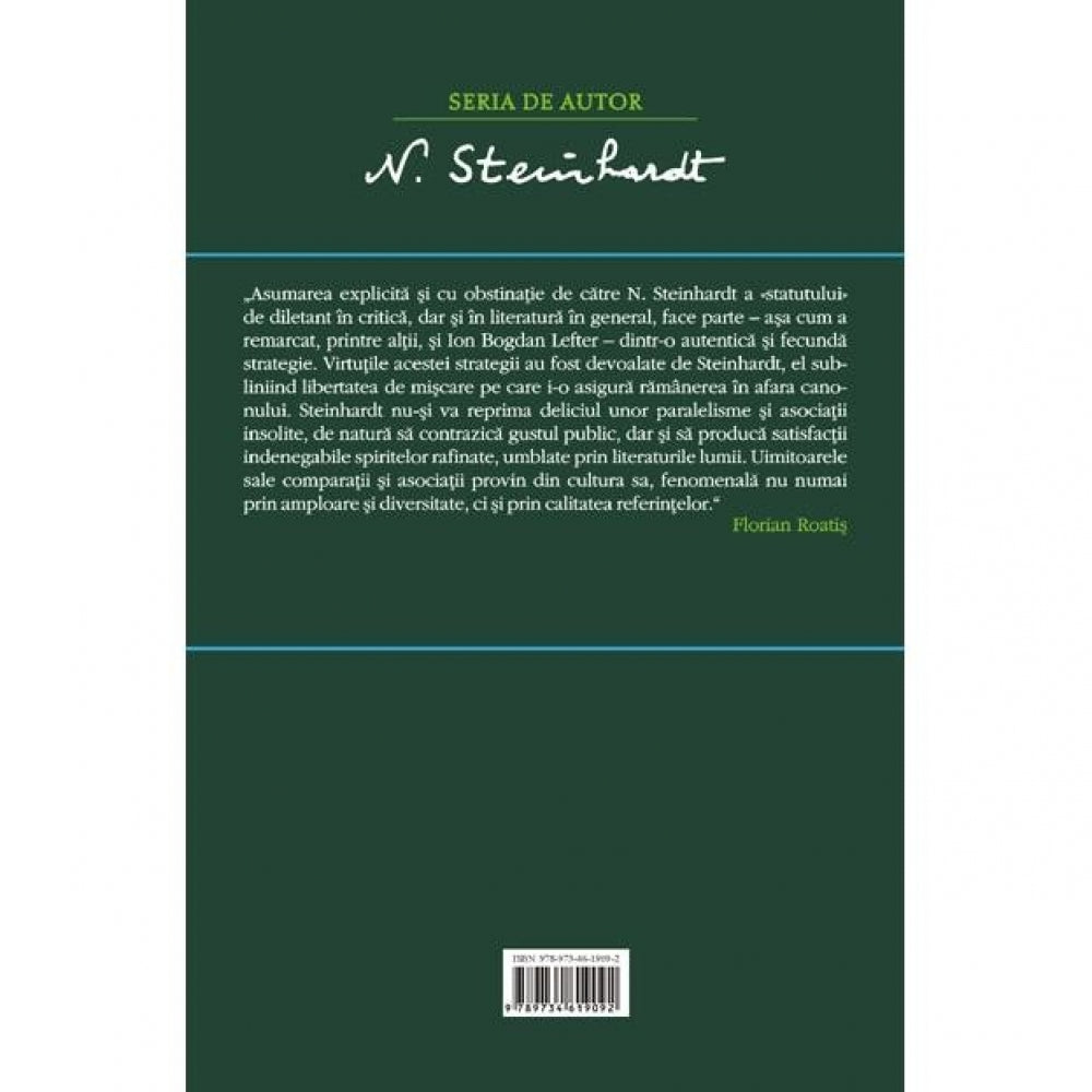 Critica la persoana intai - N. Steinhardt