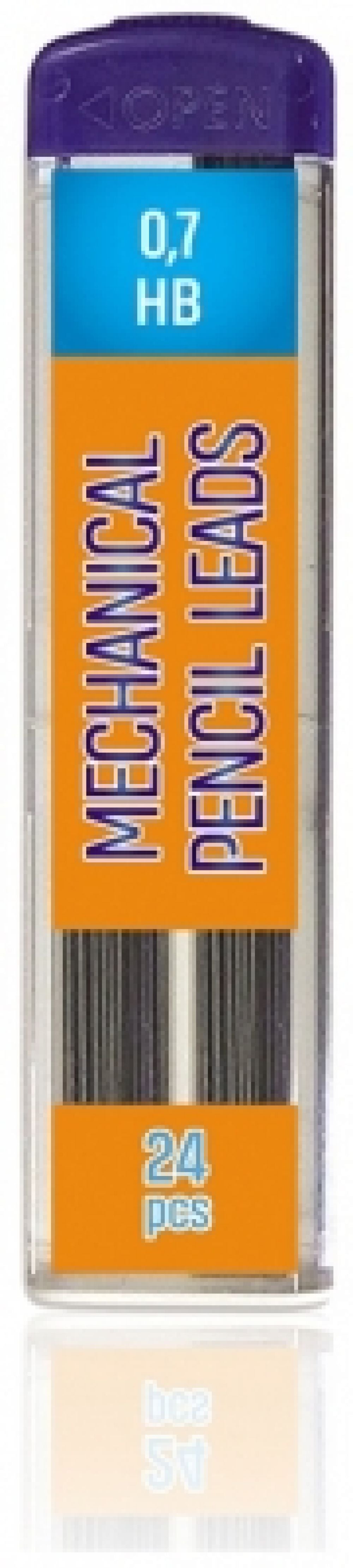 Mine HB creion mecanic, 0.7 mm, 24 buc/set S-Cool